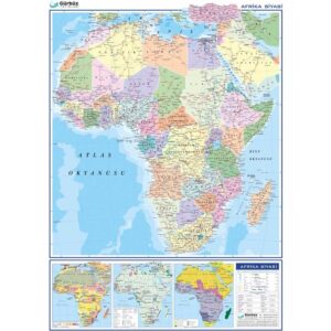 Afrika Kıtası Siyasi Haritası 70x100 cm
