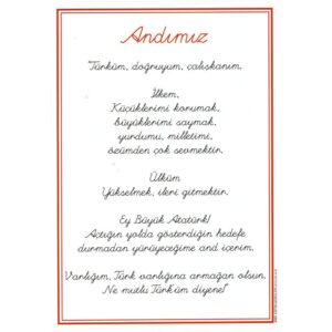 Andımız Panosu 35x50 cm
