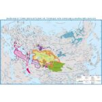 Bağımsız Türk Devetleri ve Türkçenin Konuşulduğu Bölgeler Haritası 70x100 cm