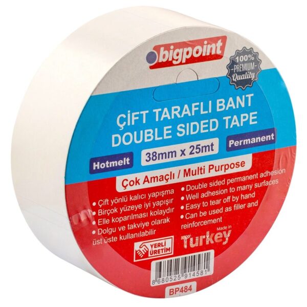 Çift Taraflı Bant 38 mm x 25 m - Görsel 2