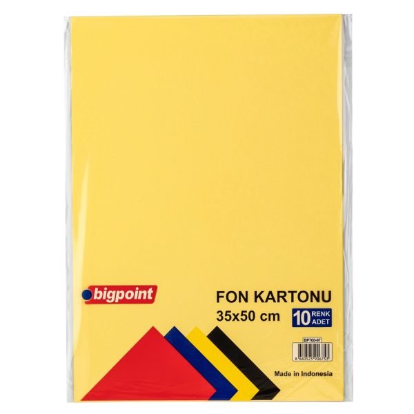 Fon Kartonu 35x50 cm 160 Gram Karışık 10 Renk - Görsel 2