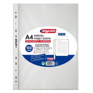 Bigpoint Poşet Dosya Kristal 60 Mikron 100'lü Paket