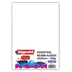 Bigpoint Sanatsal Resim Kağıdı 35x50cm 150 Gram - 25 Yaprak