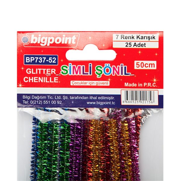 Simli Şönil 50 cm 7 Renk / 25 li Poşet - Görsel 2