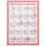 Eğik El Yazısı ile Rakamlar Panosu 50x70 cm