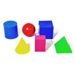 Geometrik Cisimler Takımı Renkli 6 Parça 10 cm