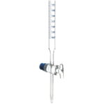 Büret Düz Şeffaf Cam Musluklu 100 ml