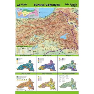 Türkiye Coğrafyası Haritaları Seti 15 Adet 70x100 cm - Görsel 5