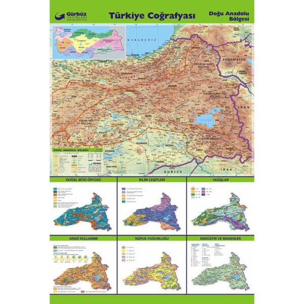 Türkiye Coğrafyası Haritaları Seti 15 Adet 70x100 cm - Görsel 5