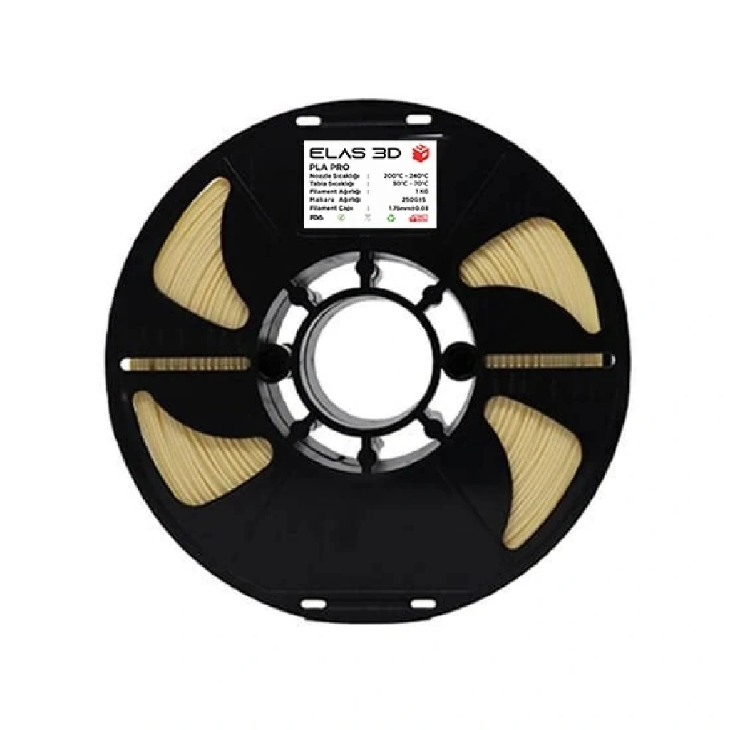 elas-bej-pla-pro-filament Elas Bej PLA Pro Makaralı Filament 1,75 mm 1 kg - Görsel 1