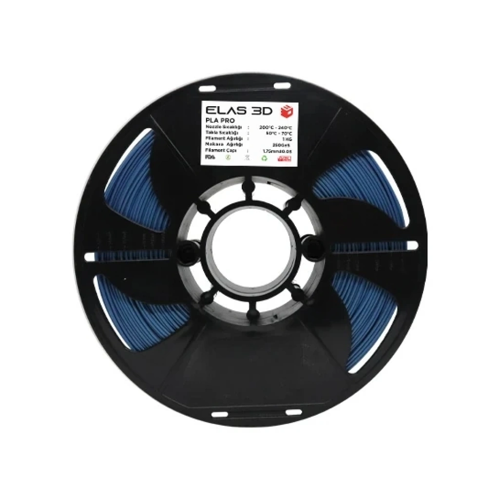 elas-sedefli-mavi-pla-pro-filament Elas Sedefli Mavi PLA Pro Makaralı Filament 1,75 mm 1 kg - Görsel 1