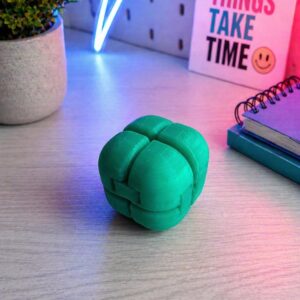 Sonsuzluk Küpü (Infinity Cube) Dairesel Yeşil Stres Oyuncağı - Görsel 4