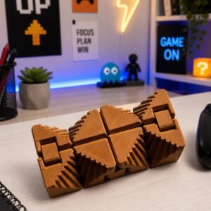 Sonsuzluk Küpü (Infinity Cube) Üçgen Kahverengi Stres Oyuncağı - Görsel 3