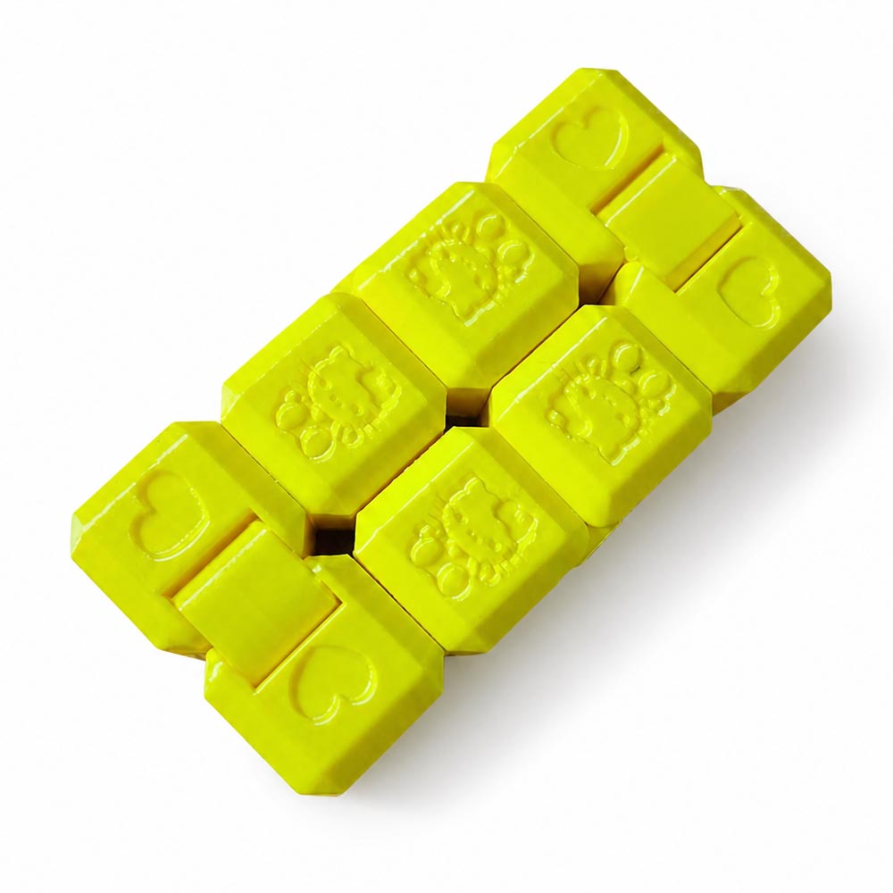 infinity-cube-kalpli-web Sonsuzluk Küpü (Infinity Cube) Kalp Desenli Sarı Stres Oyuncağı - Görsel 1
