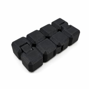 Sonsuzluk Küpü (Infinity Cube) Düz Siyah Stres Oyuncağı