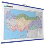 Kabartma Türkiye Coğrafi Bölgeler Haritası 70x100 cm