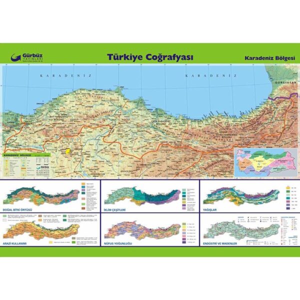 Türkiye Coğrafyası Haritaları Seti 15 Adet 70x100 cm - Görsel 10
