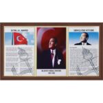 Milli Levhalar Panosu 3 Parça (Mdf Çerçeveli) 45x90 cm