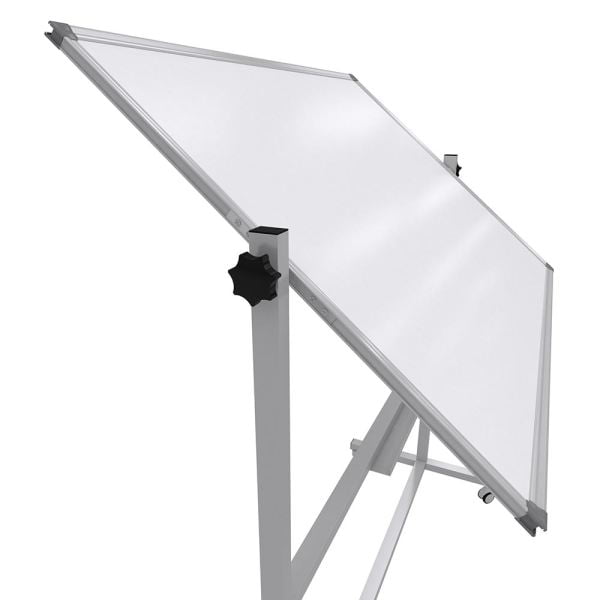Tekerlek Ayaklı Çift Taraflı Beyaz Laminant Yazı Tahtası 120x140 cm - Görsel 2