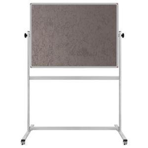 Tekerlek Ayaklı Mobil Çift Taraflı Kumaş Kaplı Pano 90x120 cm - Görsel 4