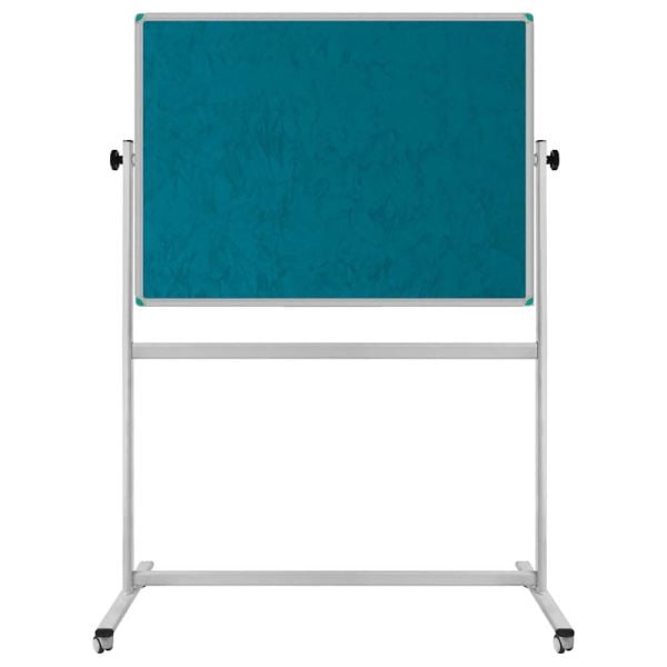 Tekerlek Ayaklı Mobil Çift Taraflı Kumaş Kaplı Pano 90x120 cm - Görsel 2